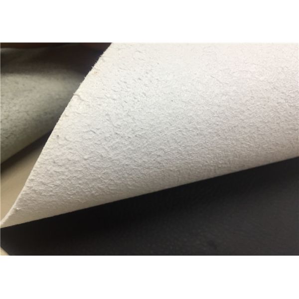 China Embossed Soft Faux Leather Fabric , Microfiber Polyurethane Leather Fabric factory