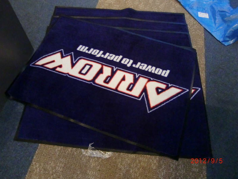 Nylon printed logo mats with rubber backing