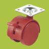 Buy cheap furniture plastic casters swivel top plate red caster with brake from wholesalers