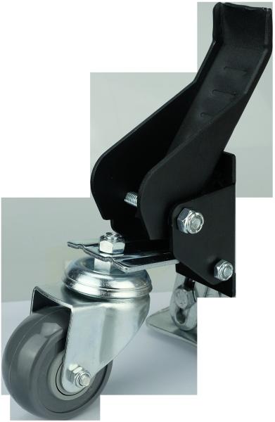 300 Lbs Load Capacity Rigid Swivel with Double Ball Bearing 2.5 Inch Black
