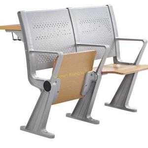 China Floor Amount Metal Plywood Folding Up Student Chair And Table For Stadium factory