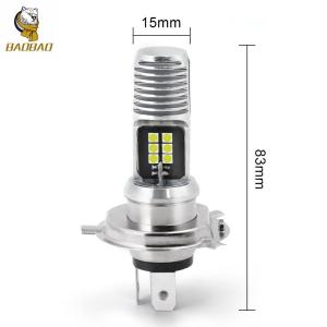 China 16W White Metal Bulb Mini Driving LED Light H4 BA20D Bike Headlight factory
