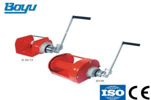 China Steel Wire Rope Brake Hand Winch Worm Gear Hand Winch With Cable , 3 Ton Capacity factory