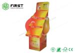 Glossy / Matt Lamination Cardboard Floor Displays CMYK Printing Customized Logo
