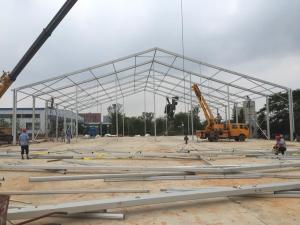 China 1000 people luxury big clear span structure A frame tent for music concert factory