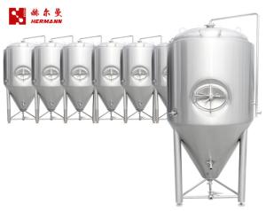 China 3000L Low Energy Consumption Conical Fermentation Tank With Brushed Surface factory