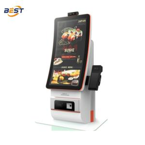 China Desktop Self-service Ordering Kiosk Complete POS System with Barcode Scanner Cash Register factory