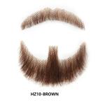 100% Human Hair Handmade Fake Mustache Beard for Entertainment/Drama/Life