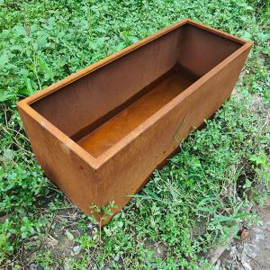 China 2mm Thickness Large Flower Corten Pots Planter Customized For Plantscape factory