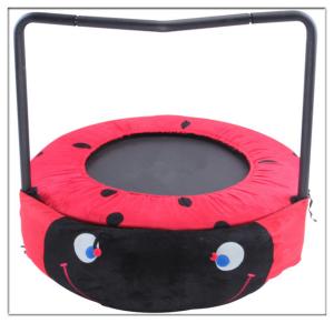 China China Manufacture Mini Cartoon Foldaway Round Trampoline with Handle Children Like Home Use Small Trampoline factory