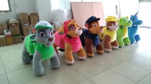 China Hansel shopping centers walking stuffed animal electric fun paw patrol ride factory
