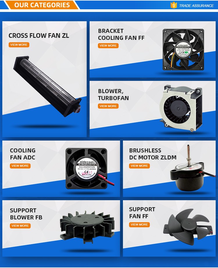 12V Brushless DC Axial Cooling Fan 50x50x10mm Black Flange Mount