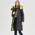 FODARLLOY Cotton Padded Clothes Thickened Warm Medium Long Hooded Outwear Winter