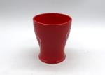 Decal Dolomite Material Red Egg Holder , Footed Egg Cup For Dinner Easter