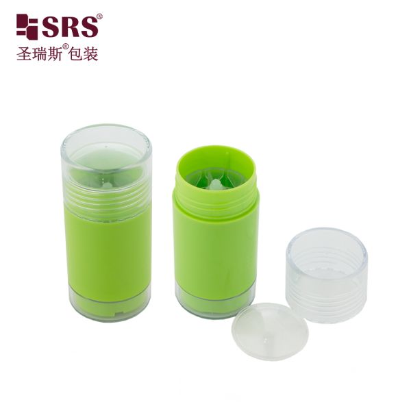 D042 50ML Custom Pink Color Round Shape Plastic Deodorant Stick Container Bottom Filling