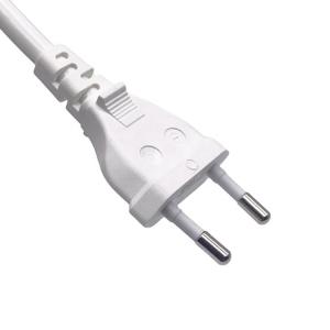 China White European Power Cord Voltage Rating VDE 2 PIN Plug 2.5A 250V 1.7m factory