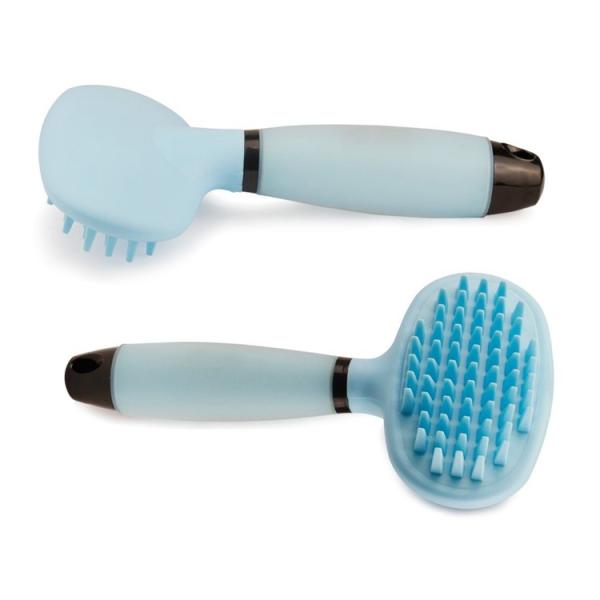 Bathing Grooming Silicone Pet Supplies Brush Comb Custom Color With Soft Massage