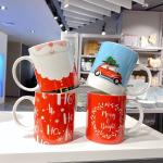 Customized LOGO Ceramic Anniversary Gift Mugs For Coffee Tea