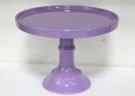 Customized Color Ceramic Cake Stand Footed Dessert Dolomite Platter For Wedding