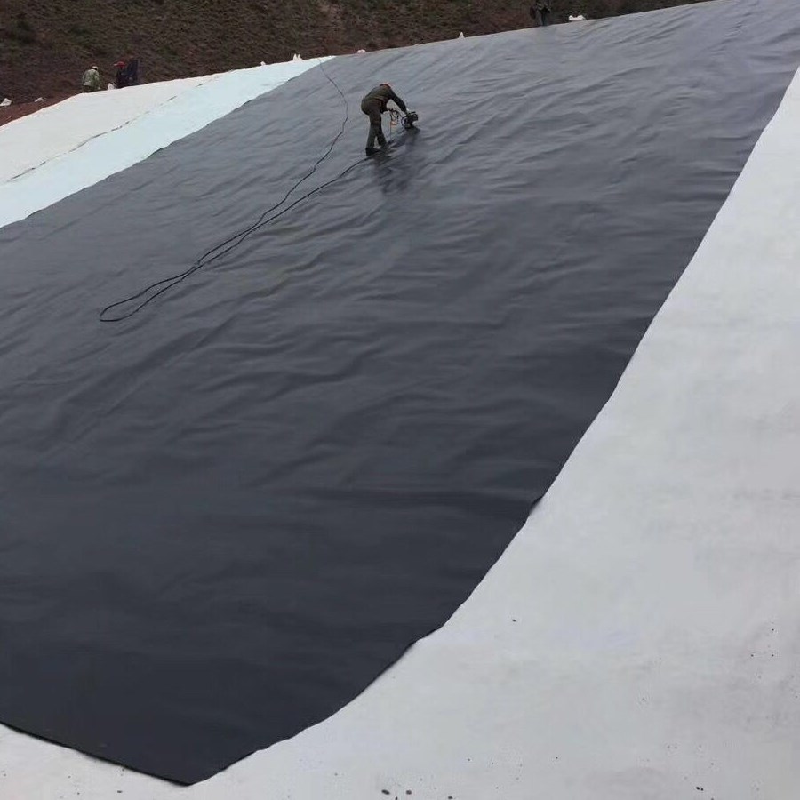 Black HDPE Geomembrane Plastic Liner for Shrimp Farm Pond Lining Geomembrane Liner