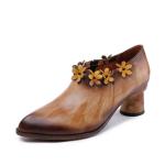 S171 Factory genuine leather handmade original pointed high heel women's shoes