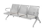 SS201 Stainless Steel Waiting Room Chairs / 3 Seater Airport Chair