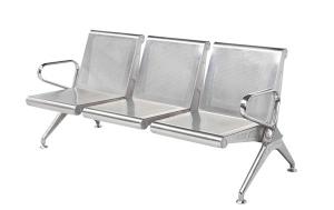 China SS201 Stainless Steel Waiting Room Chairs / 3 Seater Airport Chair factory