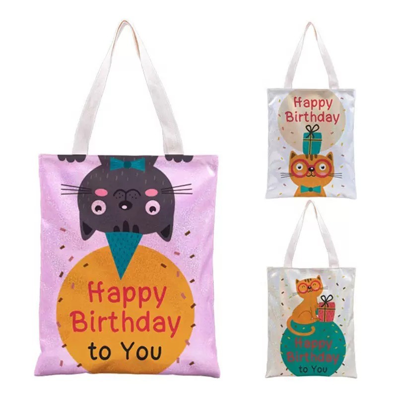 Colorful Sublimation Shiny Shopping Bag Double-Sided Sublimation Sequin Bag
