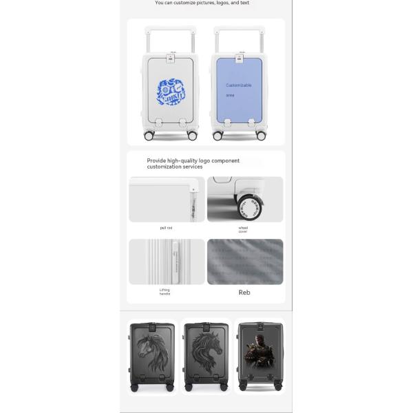 Expandable Wide Handle Suitcase for Unisex Stress-free Business Travel Spinner Wheels TSA Lock