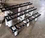 Commercial Gym Body Building Steel 3 Tier Commercial Dumbbell Rack for Gym Use