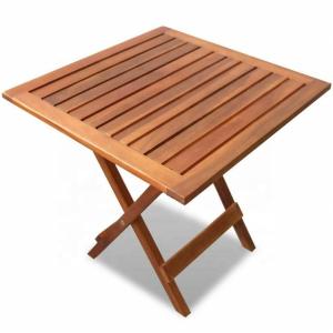 China Small Folding Garden Table Side Patio Outdoor Coffee Tea Drinks Teak Wood Picnic Table factory