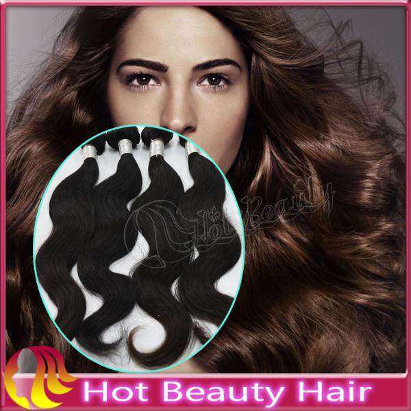 Peruvian Body Wavy Remy Virgin Human Hair Extensions For Women , 24 Inch
