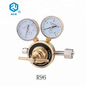 China Brass Psiton Type Flow Regulator Valve , Two Gauge Air Pressure Valve factory