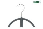 Wholesale Wheel Shape Black Color Velvet Shirt Hangers Clothes Hanger for Ties
