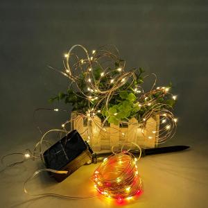 China Water Proof 10m Solar Powered Outdoor String Lights Led 100 Double Modes factory