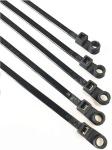 11 Inch Screw Hole Zip Ties Strong Black Nylon Cable Ties Indoor Outdoor Rated