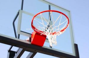 China Portable Laminated Glass Basketball Backboard Adjustable Basketball Goal For Kids on sale