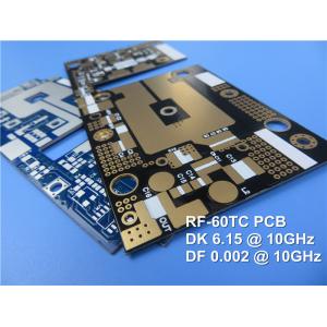 Double Sided RF-60TC PCB Board Built On 25mil Substrates With Immersion Gold