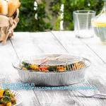 10'' Inch Round Tin Foil Pans Disposable Aluminum, Extra Deep Freezer & Oven