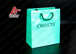China Recycled Medium Brown Paper Christmas Gift Bags , Personalized Paper Wine Bags Red Color factory