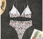 Womail Alluring Biquini Leopard Printed Bikini Push-Up Padded Swimwear Women's