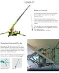 Road Machinery 360 Degree 8t Mini Spider Craner Control Electric Crawler Crane