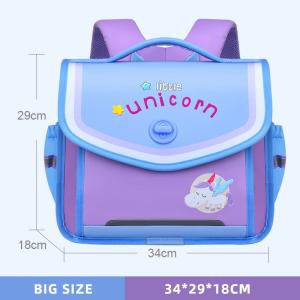 China Black Leather Waterproof Kids Backpack With 3 Compartments factory