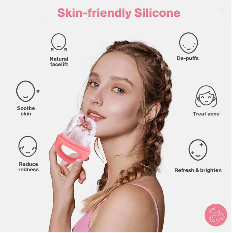 Ice Face Roller Cube Roller For Face Oil Absorbing Roller Silicone Ice Cream Tools