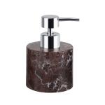Purple Marble Bathroom Accessories Set Round Marble Hand Soap Dispenser White