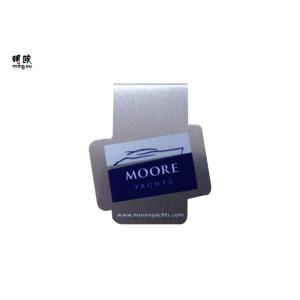 Unique Design Promotional Money Clips Metal , Flat Cash Money Clip