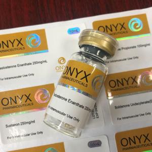 China Sustannon 250 Professional Plastic 10ML Vial Sticker 10ml Bottle Labels For Pharma Package factory