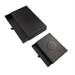 China Environmental Protection Matt Lamination Cardboard Hard Black Gift Box for Photo Frame factory