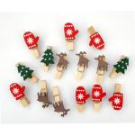 Christmas Clips, Customized Shaped Wood Clothespins for DIY Craft, Wood Clips