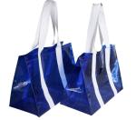 PVC Reusable Transparent Fabric Carrier Bags water proof for shopping